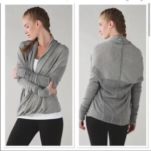 Lululemon Gorpcore Cashmere Blend Twist & Wrap Athleisure Womens Sweater Size 4